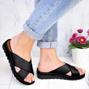 BunionFree™ Mid-Heel Platform Sandals - Bunion Free