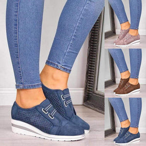 Comfy Platform Shoes with Mid-Heel - Bunion Free