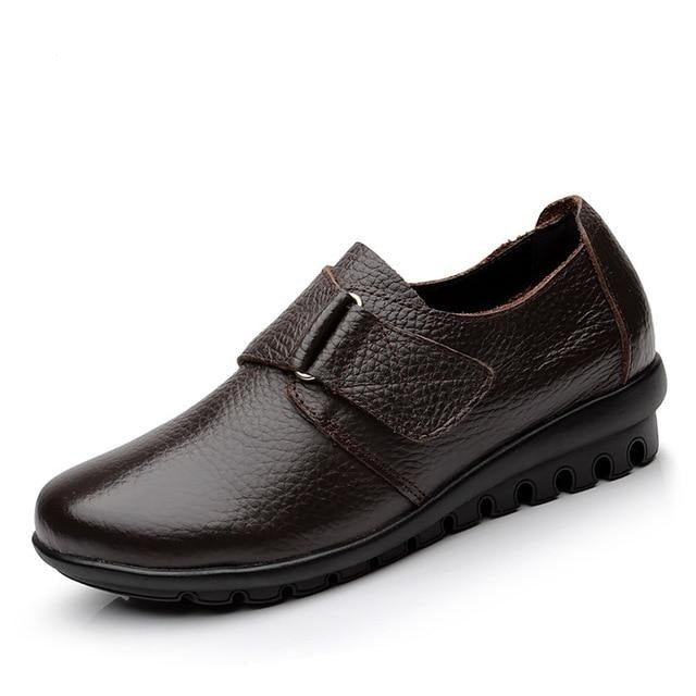 Casual Women's Genuine Leather Shoes for Bunions - ComfyFootgear