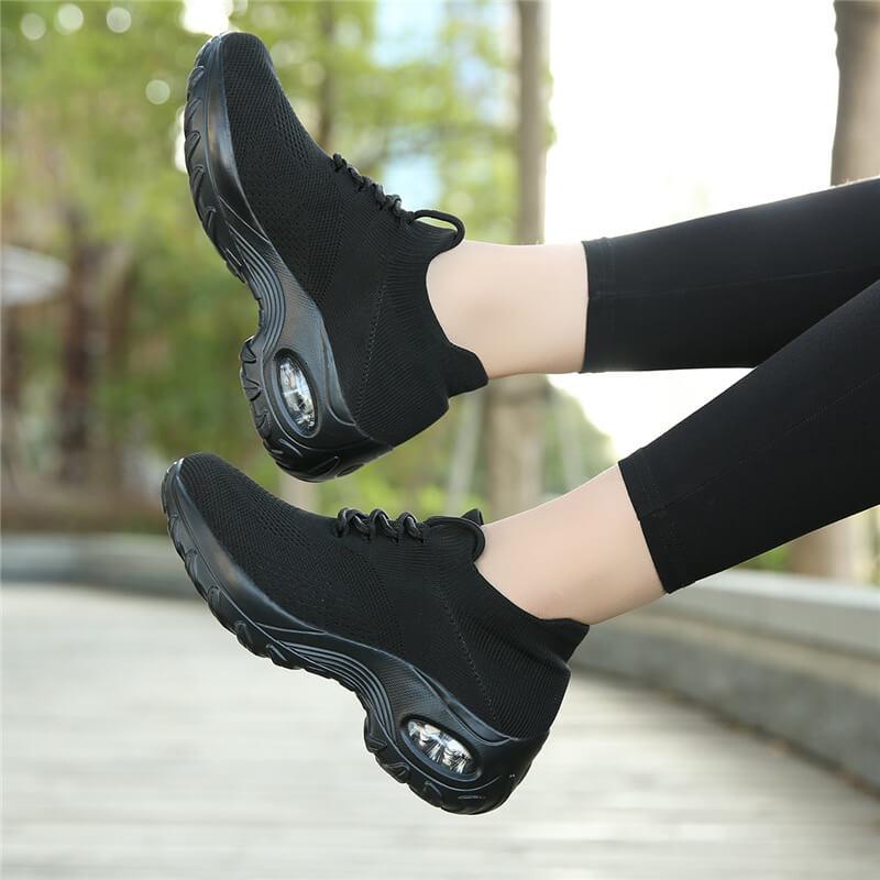 Platform Sneakers - Black - Ladies