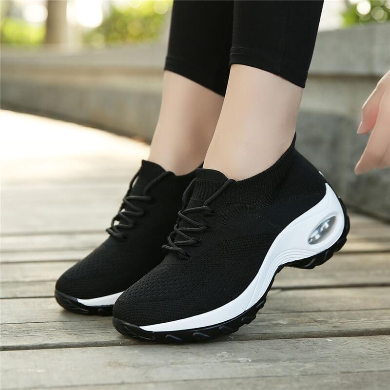 Orthopedic Walking Shoes Platform Sneakers for Women - Best Orthopedic Shoes for Women, Black White / 7